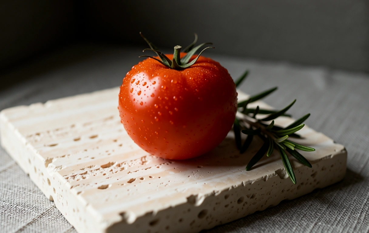 Ingredientes naturales y texturas orgánicas