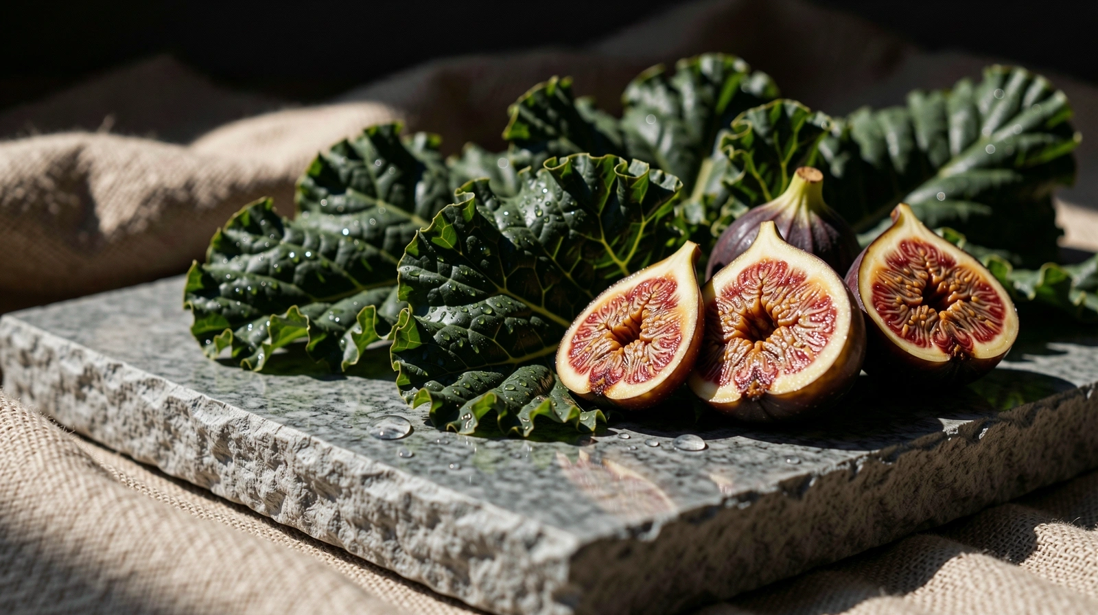 Texturas naturales y alimentos frescos